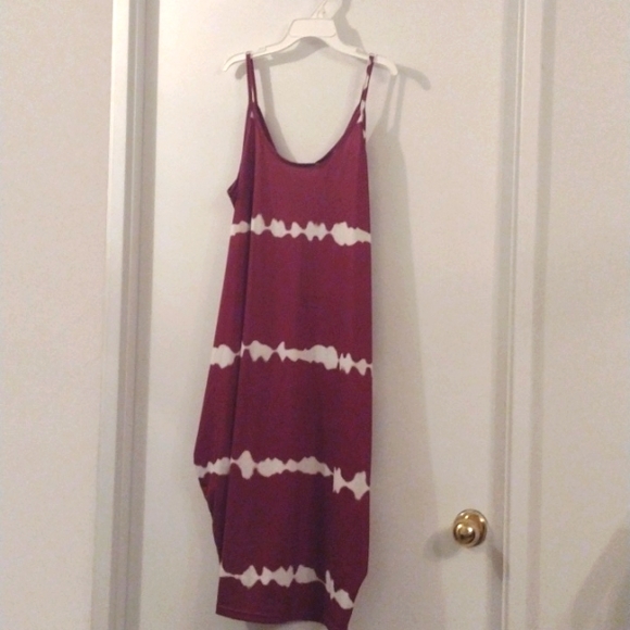 LAST CHANCE - HOST PICK 🌟 - NWOT - Plum Cocoon Tie Dye Dress - Picture 7 of 9